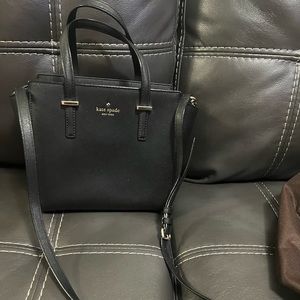 KATE SPADE BLACK SMALL TOTE/CROSSBODY BAG